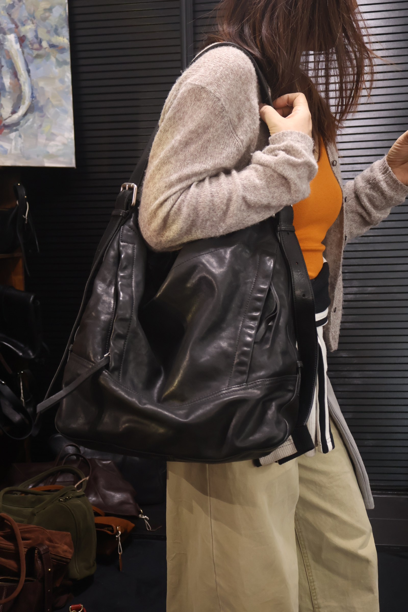 独行野兽原创水桶包男女同款头层洗水牛皮真皮女包单肩通勤电脑包