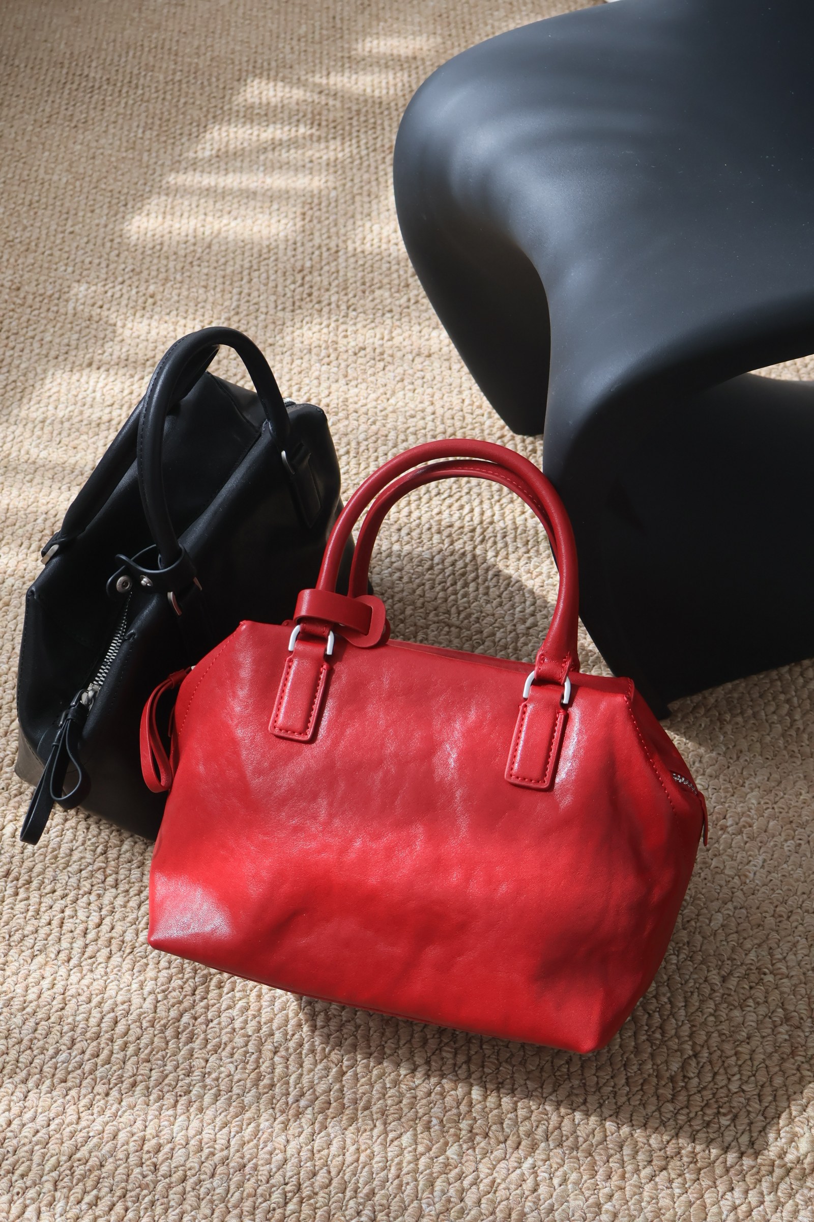 独行野兽头层水晶植鞣牛皮真皮女包手提包斜挎包轻便盒子迷你小包