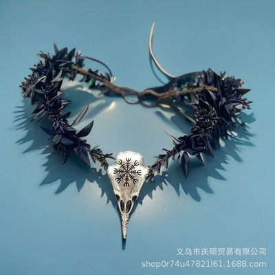 森系花皇冠头带万圣节哥