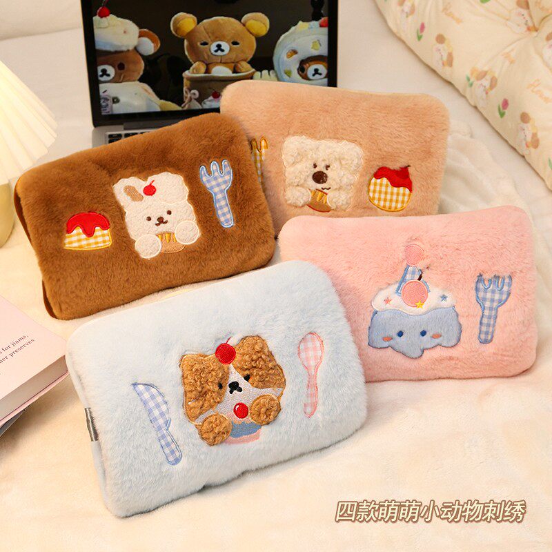 一体式热水袋暖宝宝充电款双插手防爆暖水袋加厚防爆暖肚子暖手宝