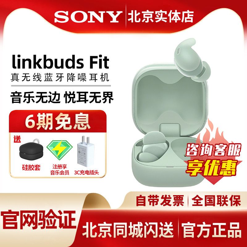 Sony/索尼LinkBuds Fit真无线蓝牙降噪耳机入耳式舒适WF-LS910N