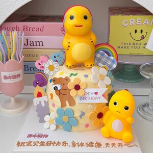 ins风可爱小奶龙生日蛋糕装饰