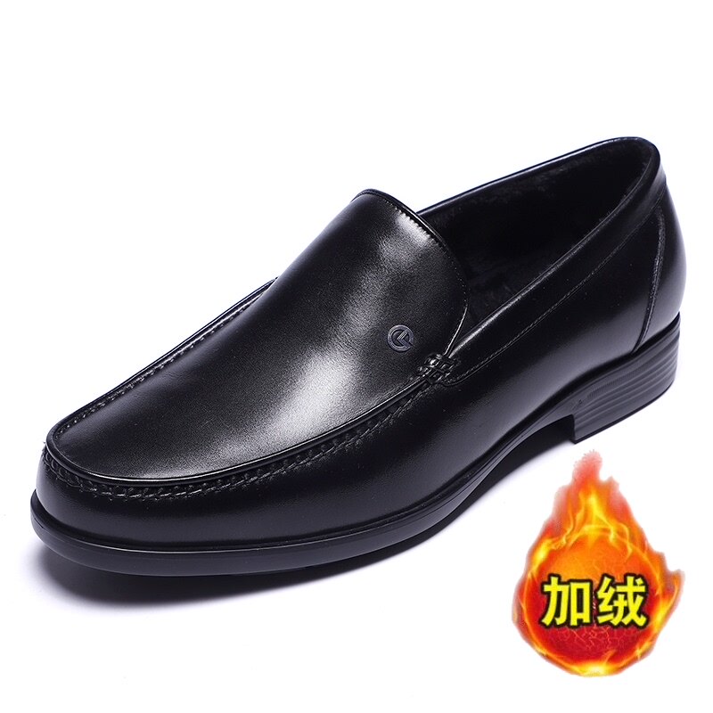 金利来男鞋2024冬季新款专柜正品鞋高端加绒防滑商务休闲皮鞋男