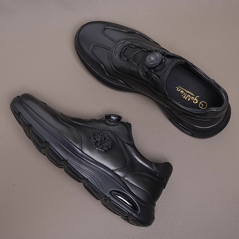 金利来真皮气垫底运动休闲皮鞋