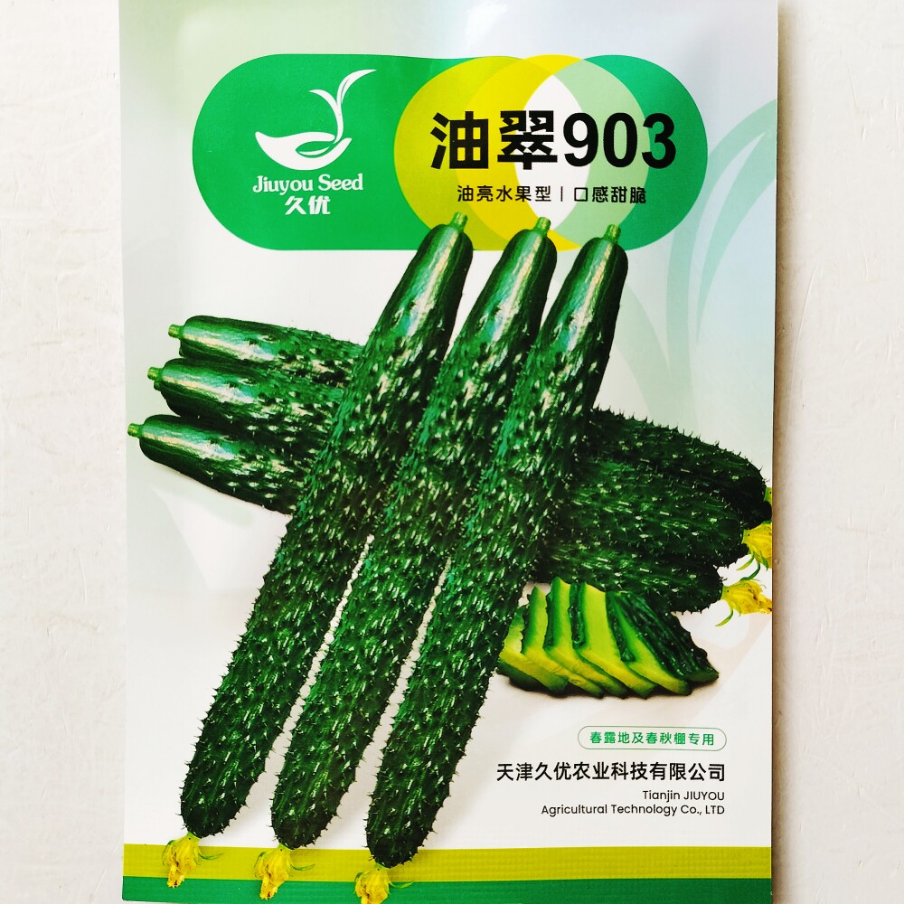 油翠903水果黄瓜种子抗病高产口感甜脆绿瓤油亮黄瓜种籽春秋季播