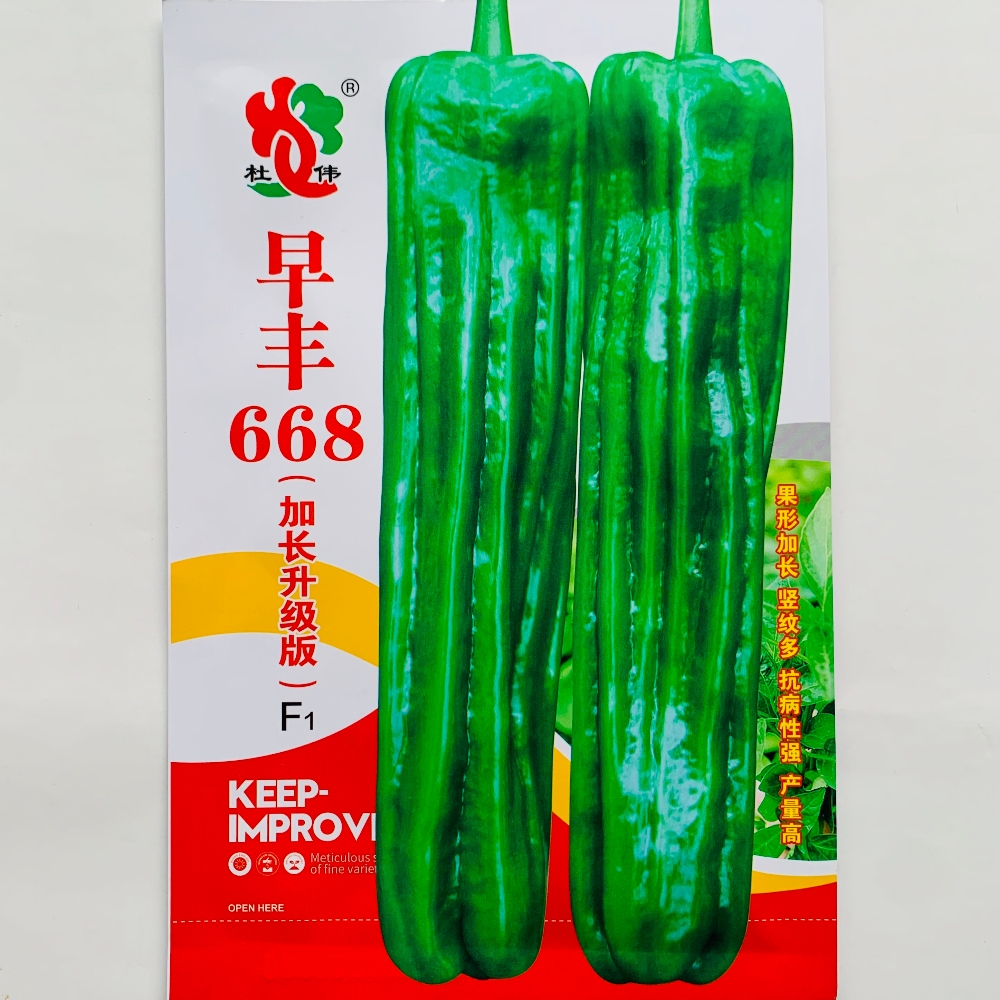 早丰668新上市薄皮泡椒种子抗病杂交中早熟耐热辣椒种籽春秋季播