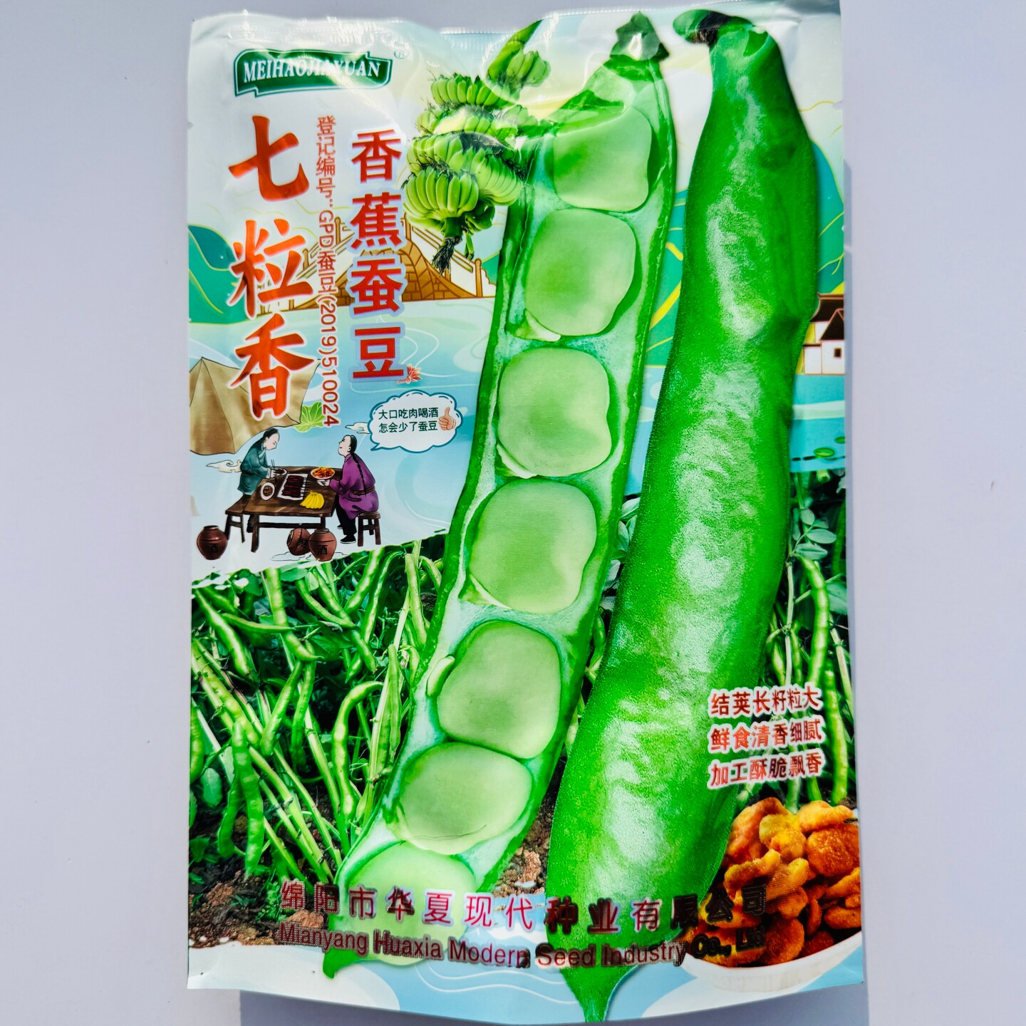 七粒香香蕉蚕豆种子特大高产蚕豆胡豆种籽农家春秋冬季播蔬菜种孑