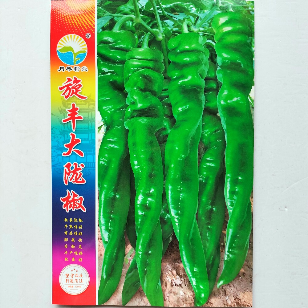 月丰种业旋丰大陇椒种子香辣螺丝椒辣椒种籽粗长羊角型农家春秋播