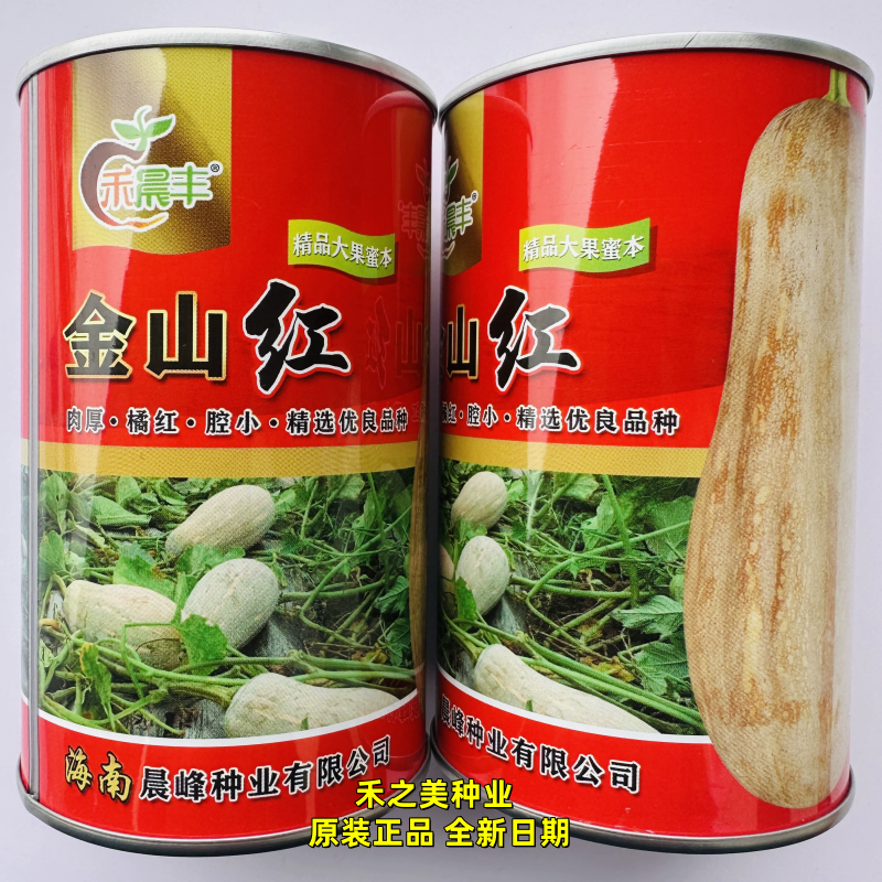 海南金山红大果蜜本南瓜种子橘红肉厚腔小甜度高粉糯正品南瓜种籽