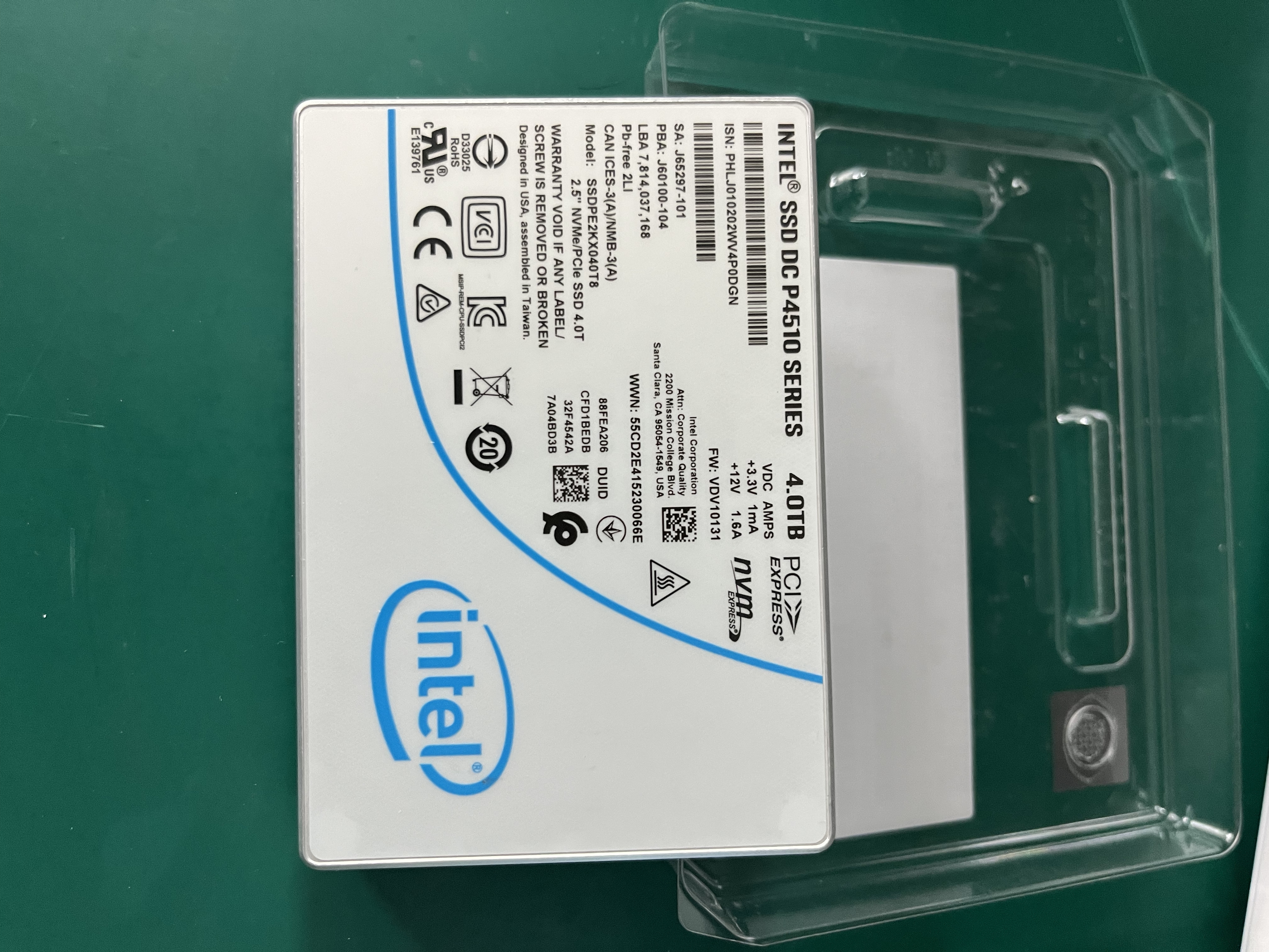 Intel/英特尔 P4510 4T