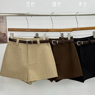 百搭休闲靴裤 显瘦A字阔腿裤 子 女外穿2025冬季 XIBEIERXIXI高腰短裤