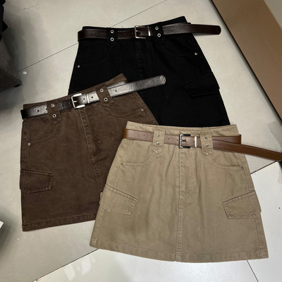 高腰短裙女显瘦工装裙百搭半身裙