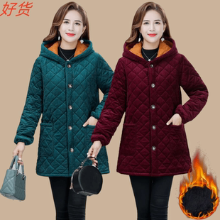 中长款 中老年女装 加绒加厚棉袄女保暖棉衣棉罩衣 时尚 四川省服冬季