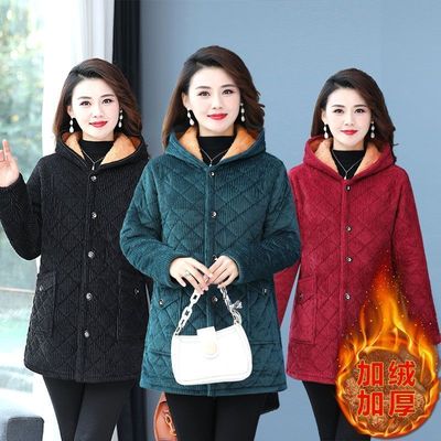 四川省服中老年棉衣女冬中长款加绒加厚罩衣大码保暖外套奶奶棉袄