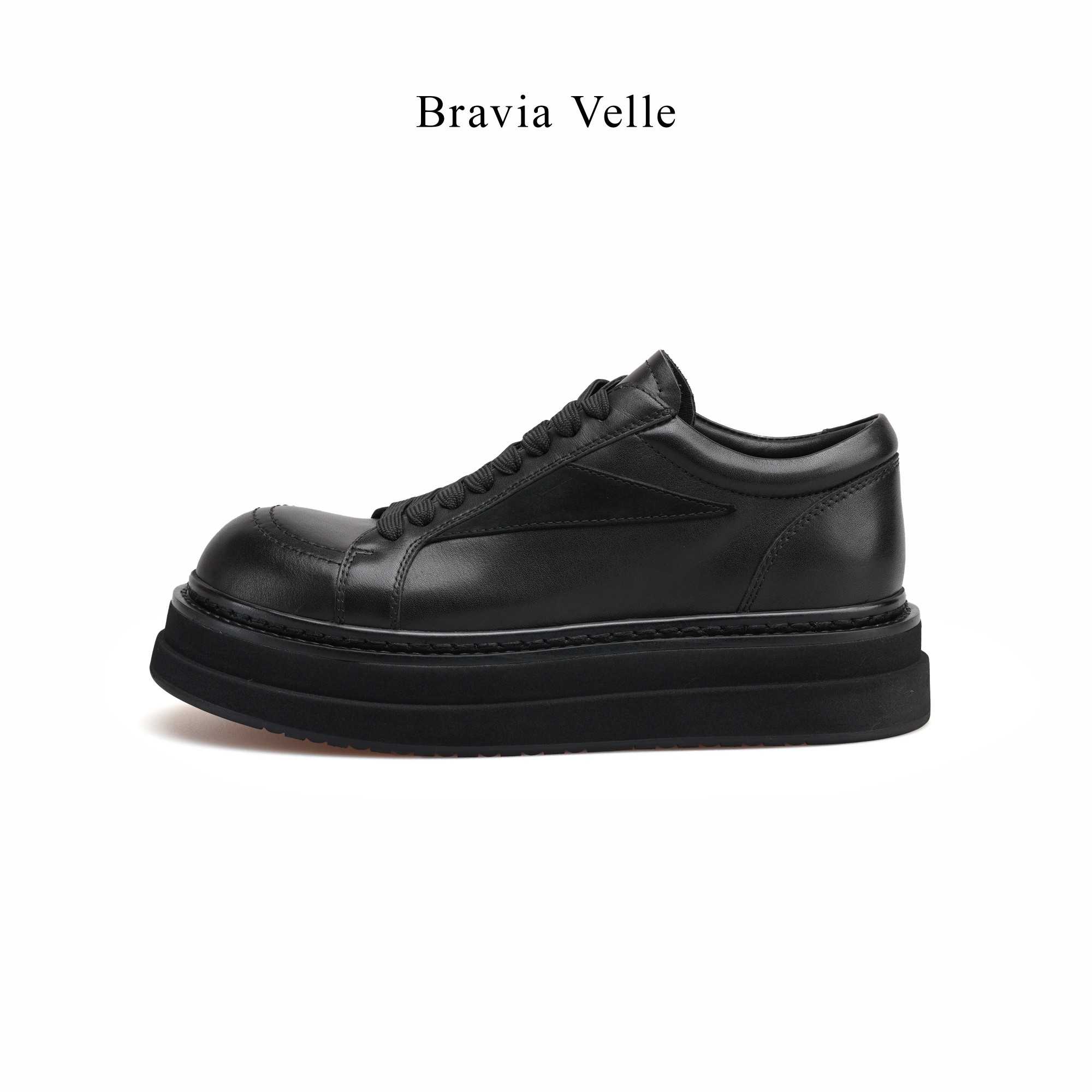 bravia velle九鱼休闲时尚厚底单鞋男士增高欧版高端工装男皮鞋