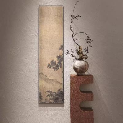 宋氏美学锦绣山河装饰画客厅玄关背景墙壁画茶室新中式竖幅挂画