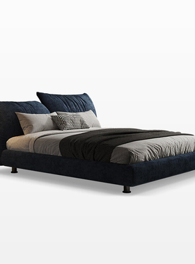 Edra意式极简stand by me花瓣床可调节靠背主卧意式极简双人床