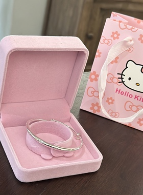 四叶草银手镯女2026新款999纯银镯子实心足银送女友闺蜜生日礼物