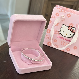 四叶草银手镯女2026新款999纯银镯子实心足银送女友闺蜜生日礼物