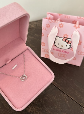 2026新款S925银HelloKitty项链灵动闪钻锁骨链送女友闺蜜生日礼物