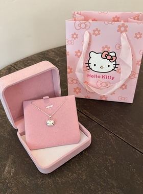 生日礼物HelloKitty纯银项链手链女小众轻奢锁骨链送女友闺蜜礼物