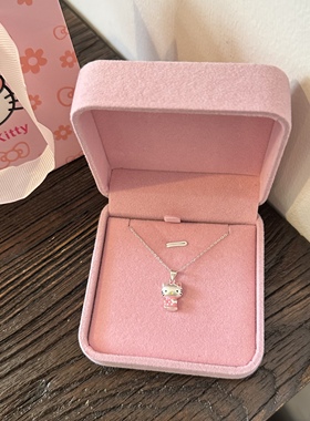 情人节生日礼物HelloKittyS925纯银项链女甜妹风学生锁骨链送女友