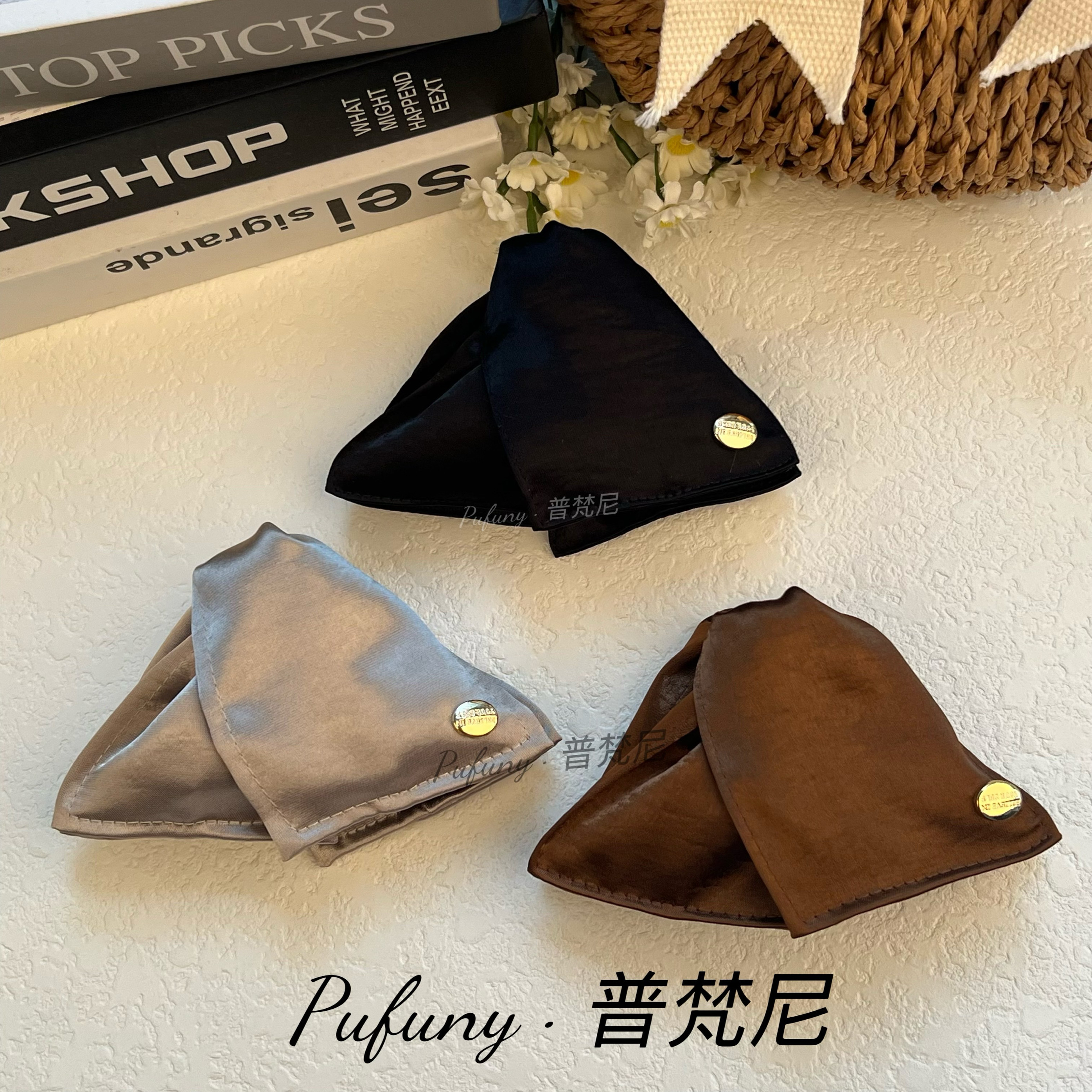 鎏光缎面贝壳三角抓夹金标13C发饰