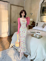 Lei Yingjun [Flower Goddess Flora] Gentle Set for Women's Summer slimming, floral halter dress, versatile and comfortable cardigan thumbnail 7