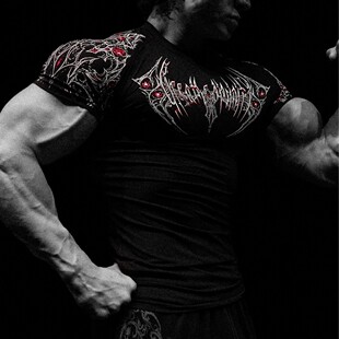 弹力打底衫 健美训练服 健身速干T恤修身 Breathedivinity肌肉男短袖