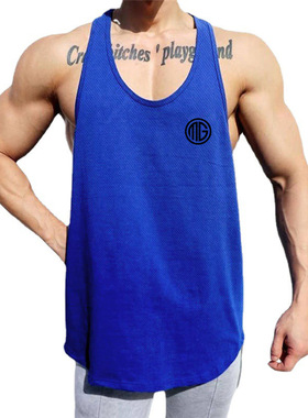 运动背心男宽松无袖吊带肌肉工字潮流健美坎肩训练服大码健身上衣