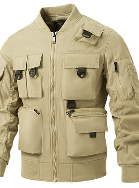 Men's bomber jacket vintage American baseball uniform夹克男