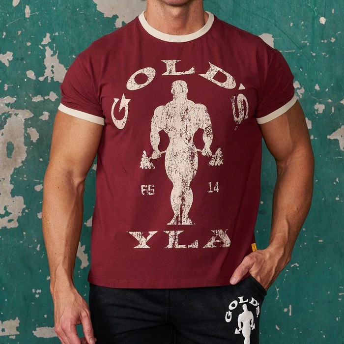 欧美YOUNGLA联名短袖男健身运动