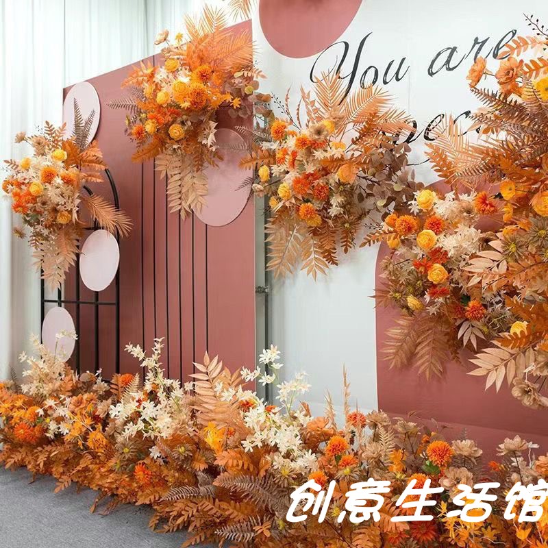 美拉德仿真花排商场店铺装饰定制