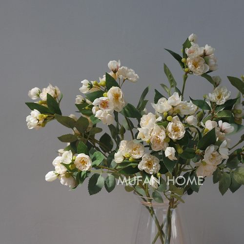 北欧仿真花多头蔷薇花艺装饰塑料