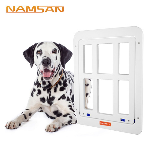 NAMSAN宠物用品新品纱窗门狗狗猫咪通用门洞防蚊宠物格子猫狗门