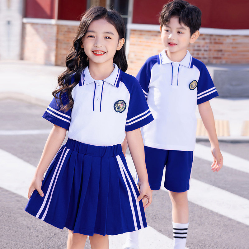 校服套装小学生夏季短袖院风