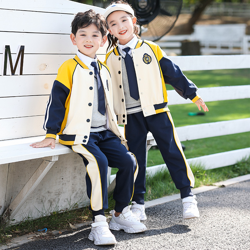 幼兒園園服春秋裝學院風兒童秋季運動會校服套裝小學生班服三件套