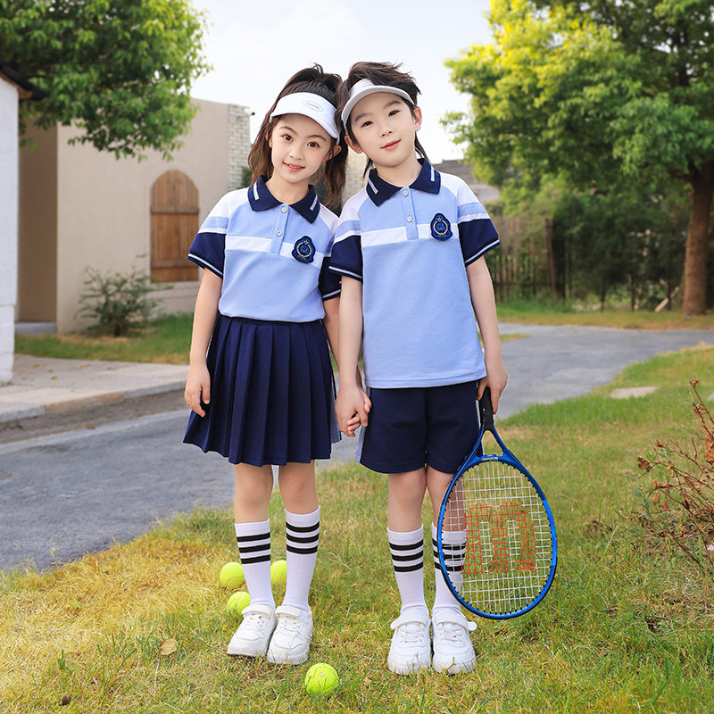 英伦风夏季班服小学生套装