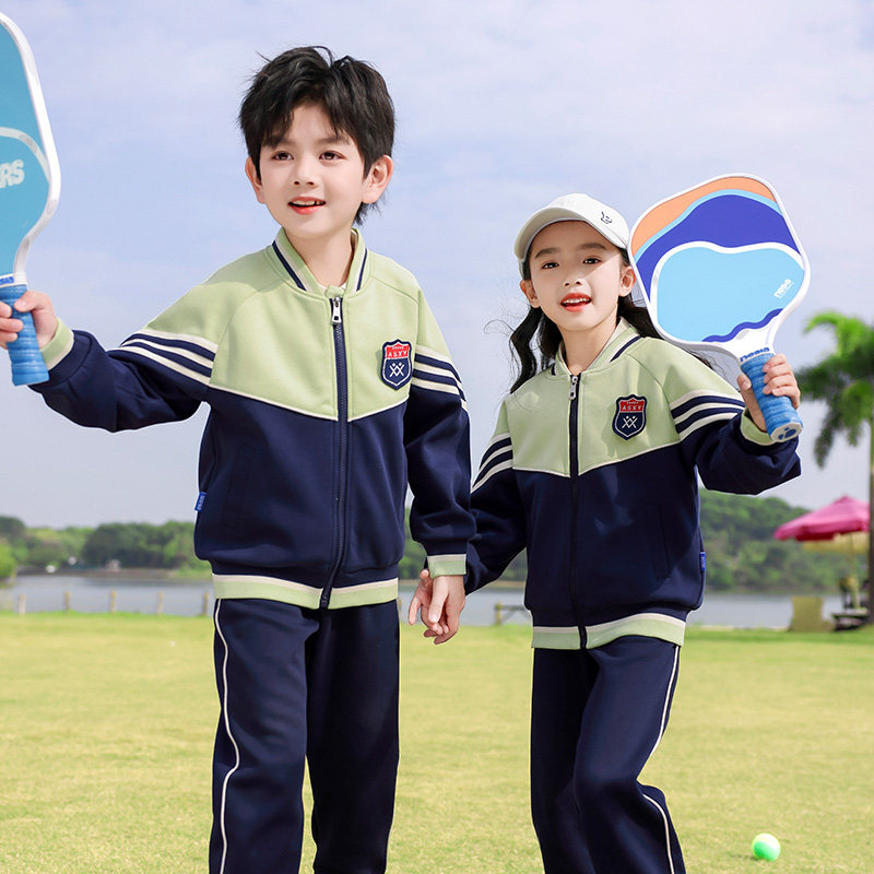 幼儿园服夏季童绿色英伦风