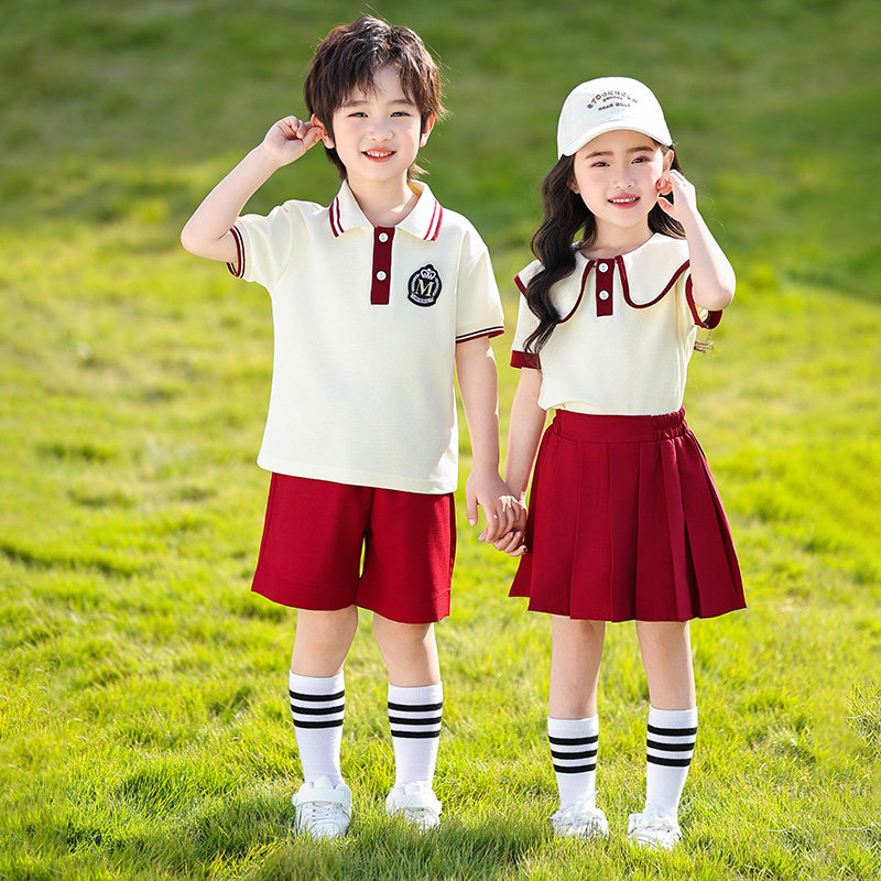 六一儿童演出服新款中小学生校服夏季短袖套装幼儿园服班服表演服