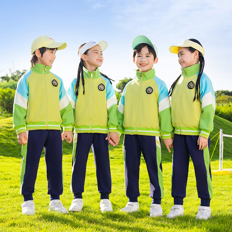 中小学生校服春秋款儿童班服运动服套装夏季短袖幼儿园园服四件套