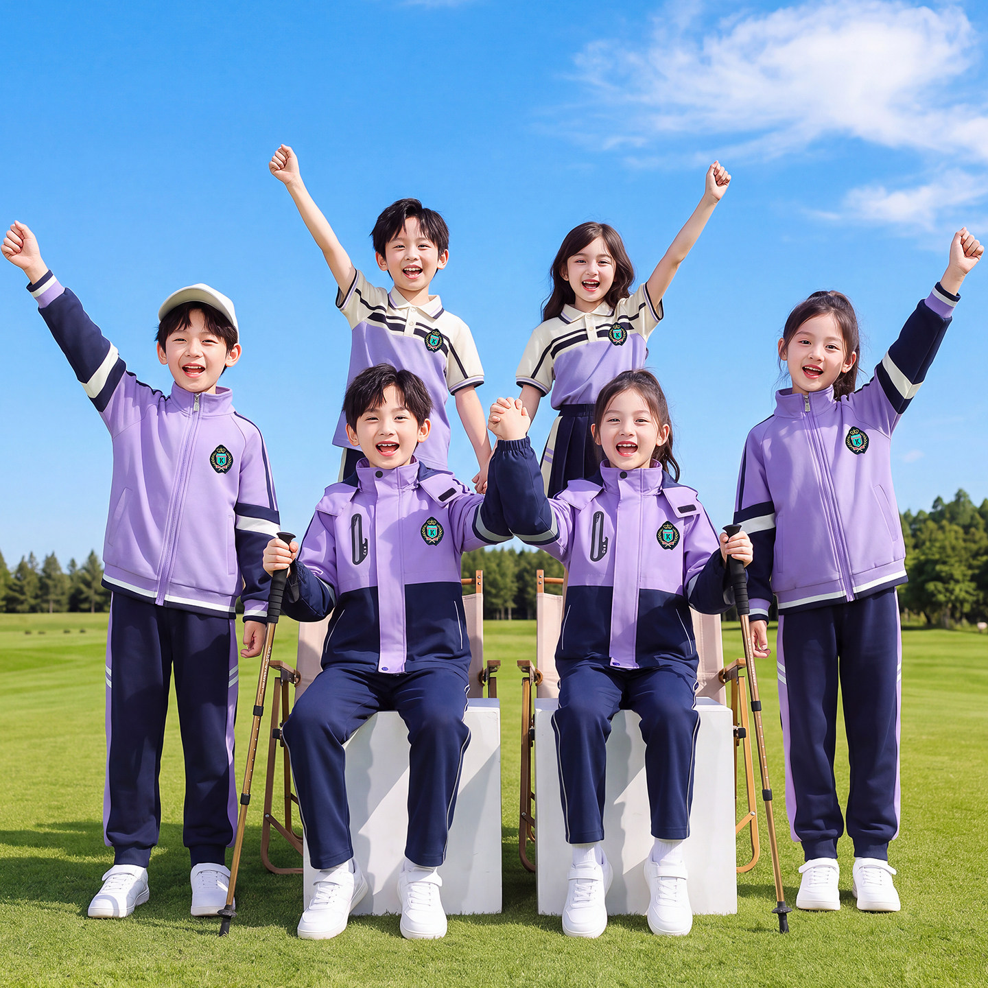 小学生校服冲锋衣秋冬装儿