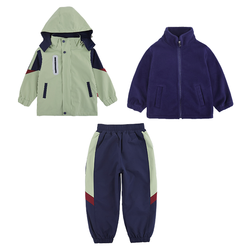 小学生班服冲锋衣三件套幼儿班服