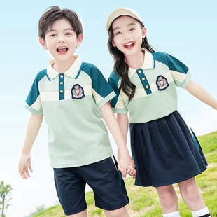 小学生校服夏季短袖幼儿园园服儿童班服夏天三件套男女童运动套装