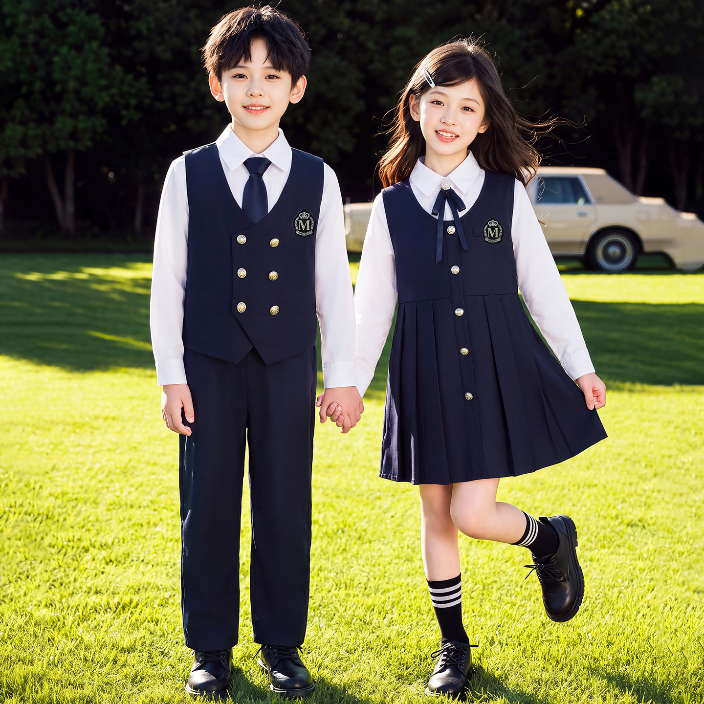 幼儿园服春秋款英伦风校童