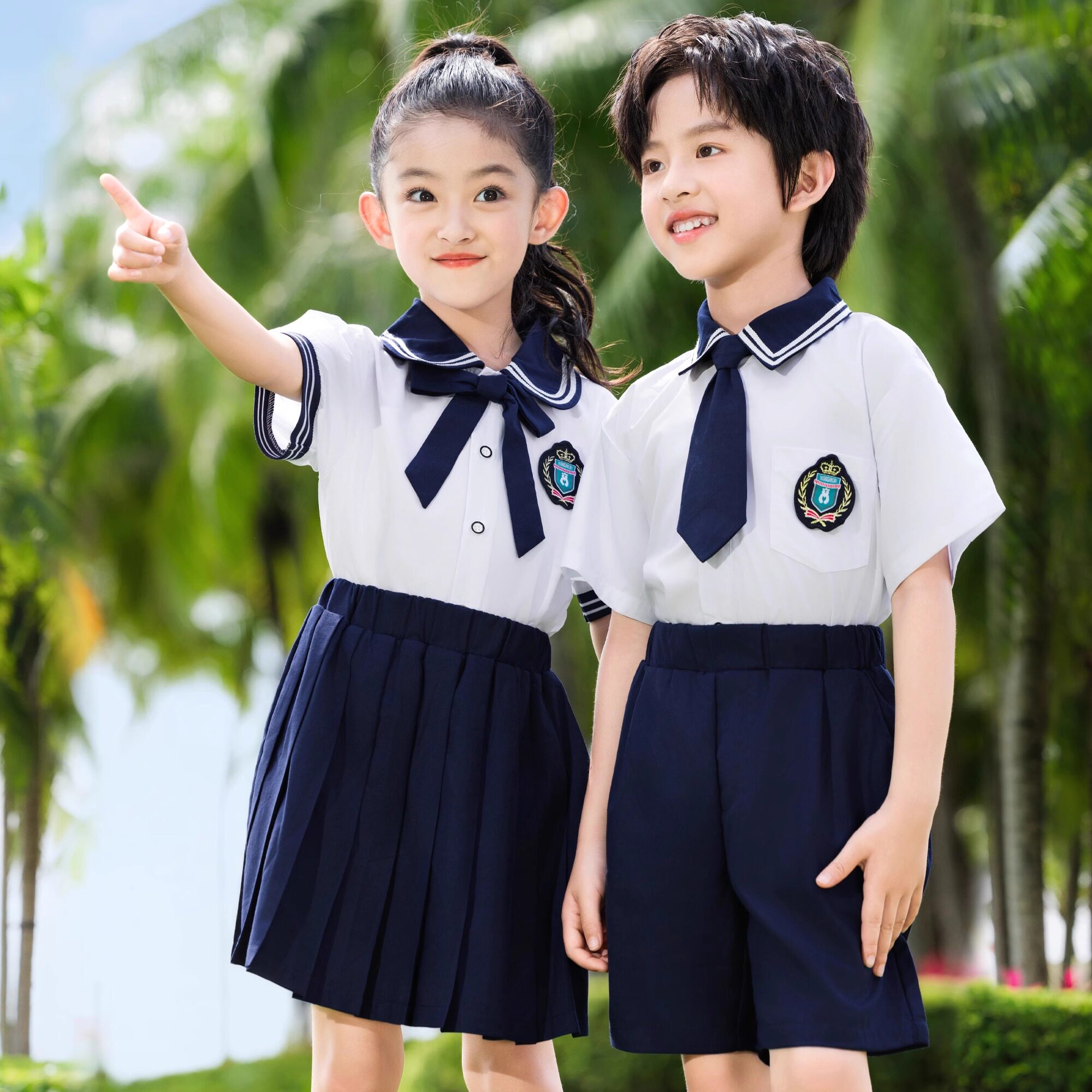 小学生班服夏季套装幼儿园服班服