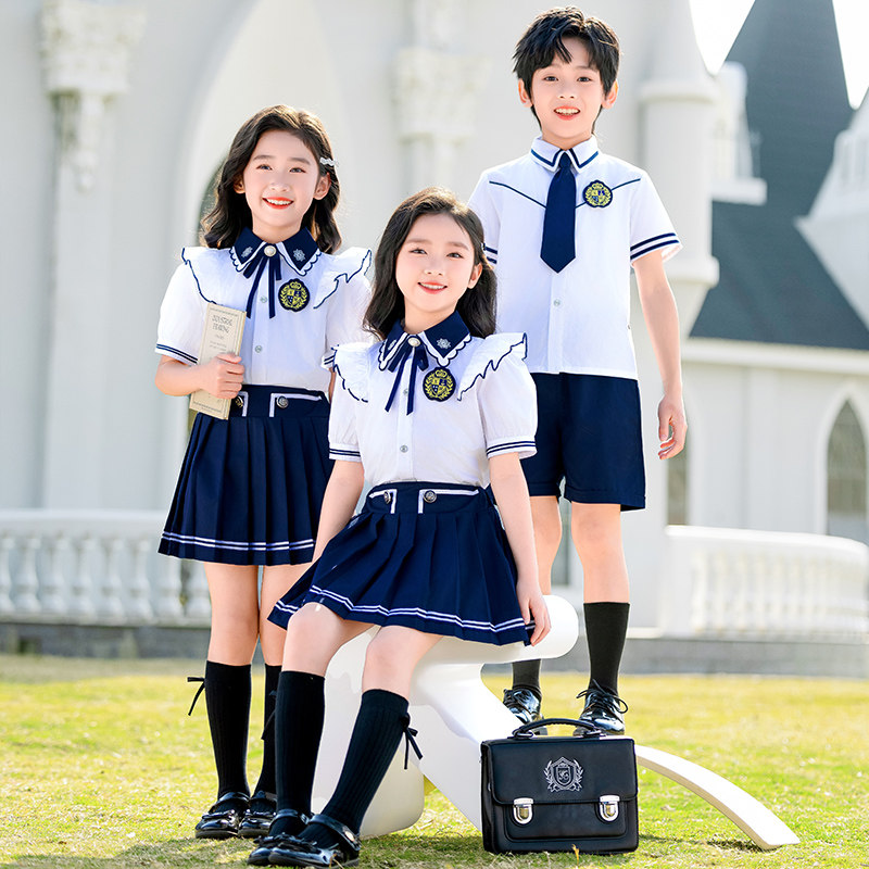 小学生校服夏季短袖套装英