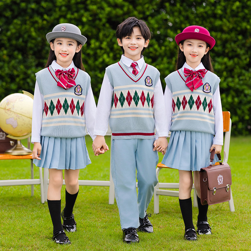 小学生校服春秋装毛衣英伦