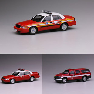 596 model 1:64雪佛兰萨博班洛杉矶消防局 CV纽约消防局合金车模