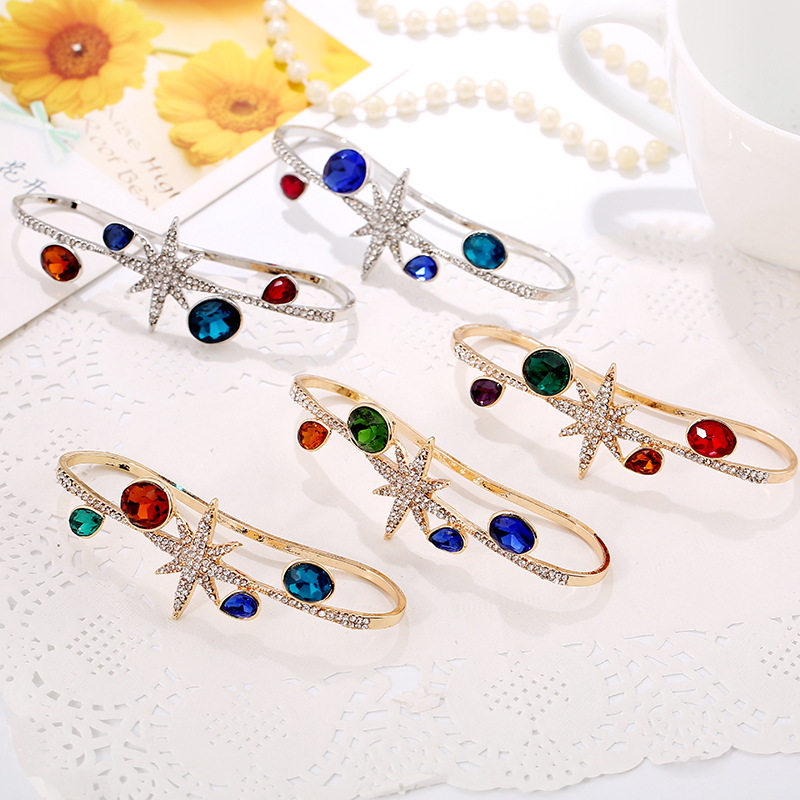 Europe and America Starfish Palm Ring Luxurious Colorful Rhinestone personality Palm Ring Palm Braceletin the 3C Digital Accessories, Cell Phone Accessories , Phone Protection Case/Shell  category - from Buy2taobao.com to provide professional Taobao agent buy service